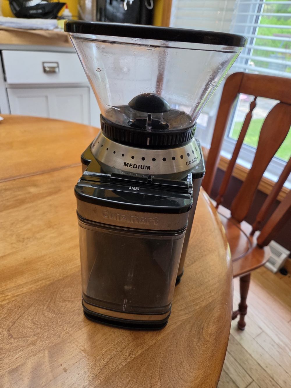 Cuisinart Black & Stainless Coffee Grinder with Clear Hopper Lightly used
